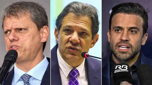 Tarcísio, Haddad e Marçal