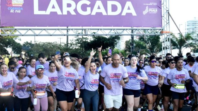 Corrida Contra o Feminicídio reúne mais de 5 mil pessoas em Teresina. Foto: Reprodução